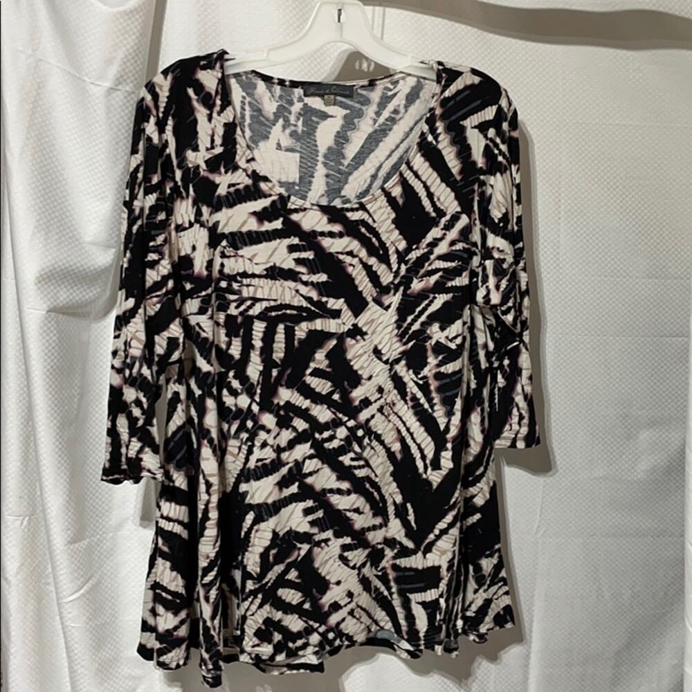 Rose & Olive 3x deep abstract top worn once